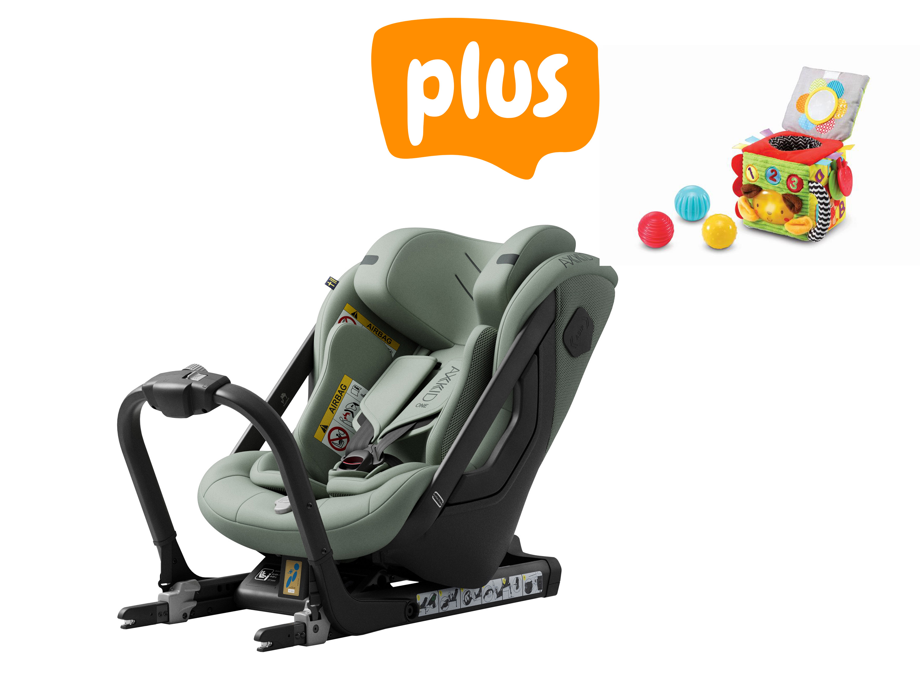 Kindersitz One 3 in Nordic Bloom Green mit Vtech Kuschelwürfel