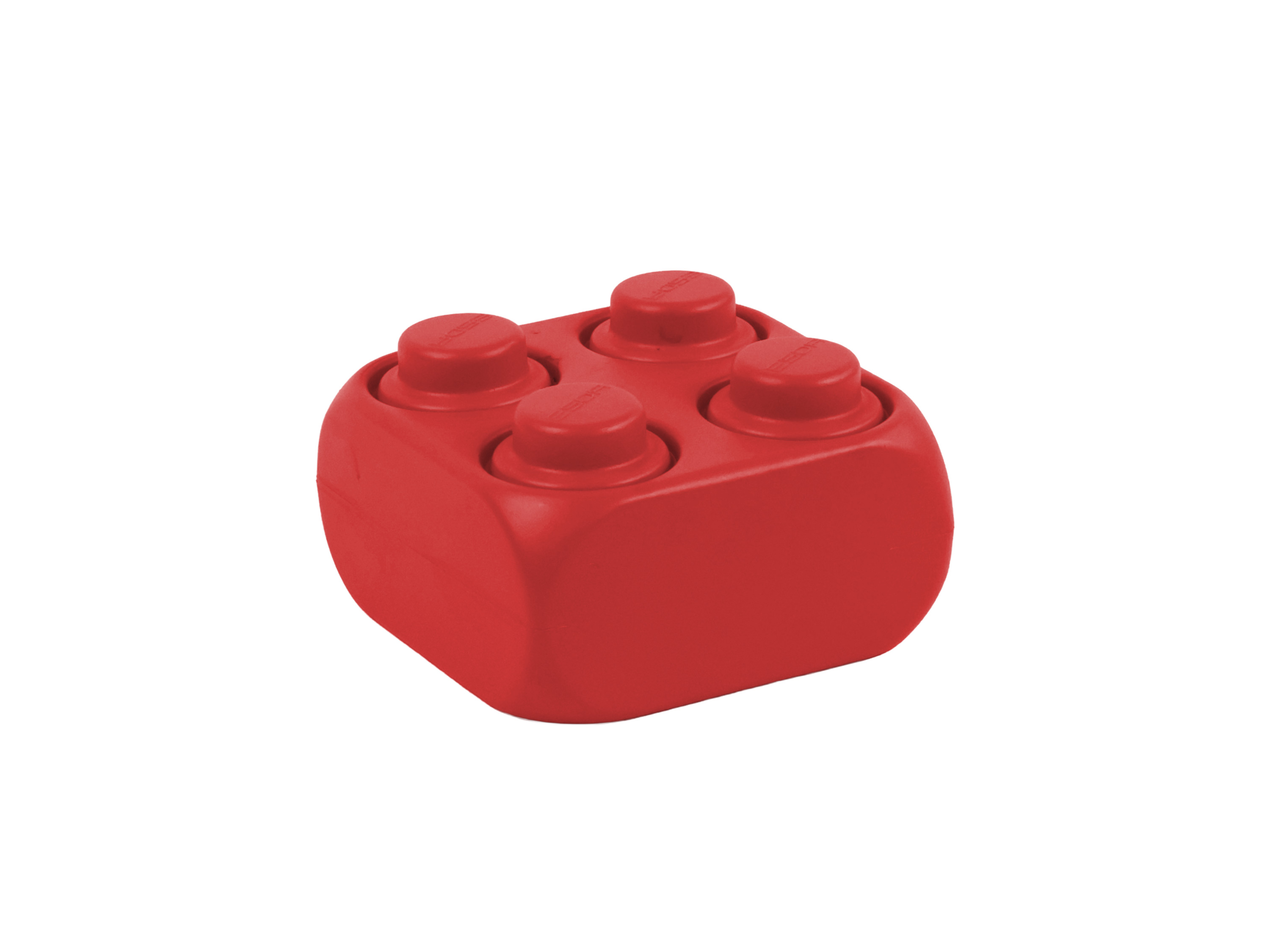 XXL Spielbaustein vierer in rot Schrägansicht