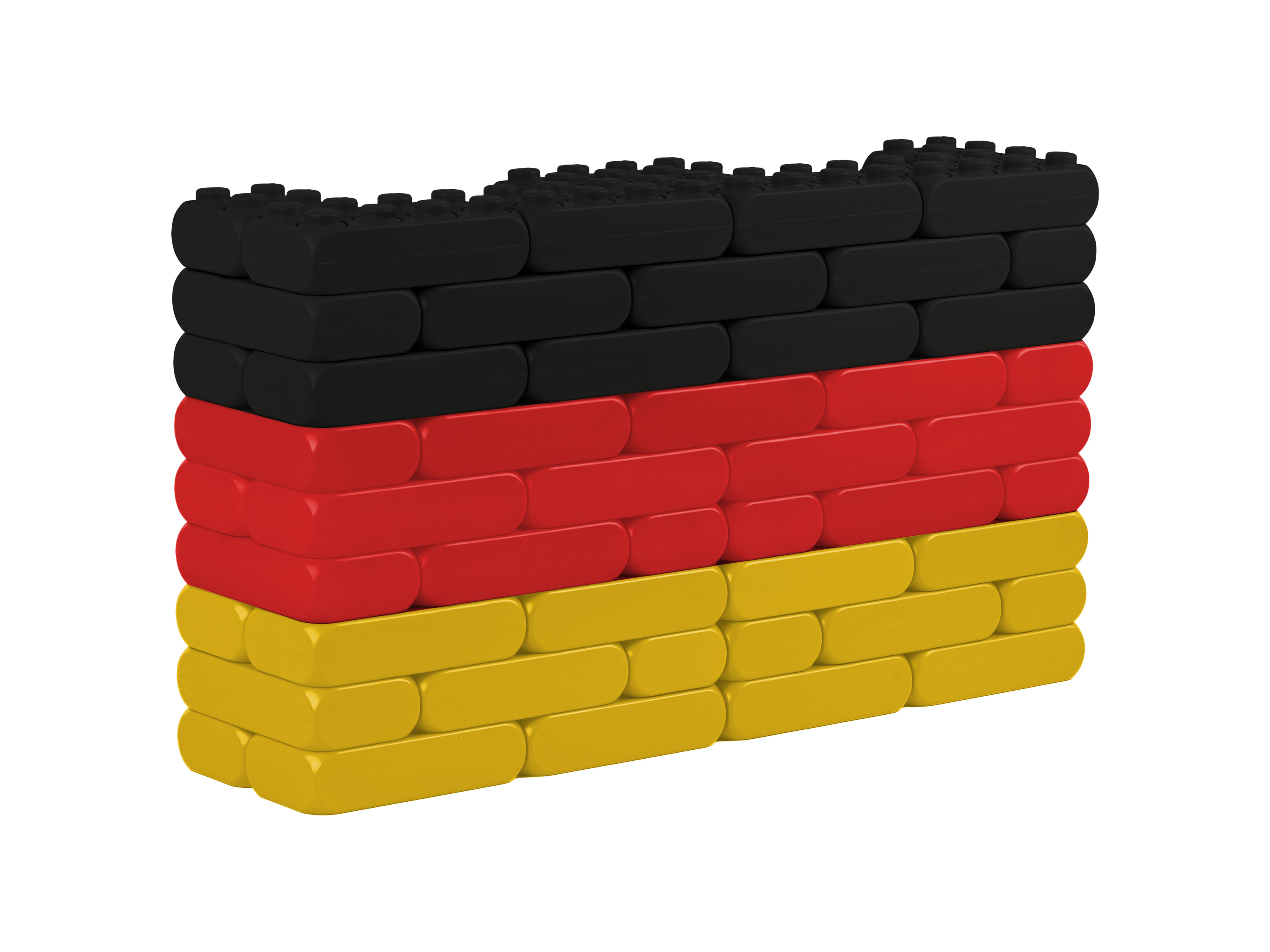 XXL Spielbausteine Flaggen-Set Schrägansicht