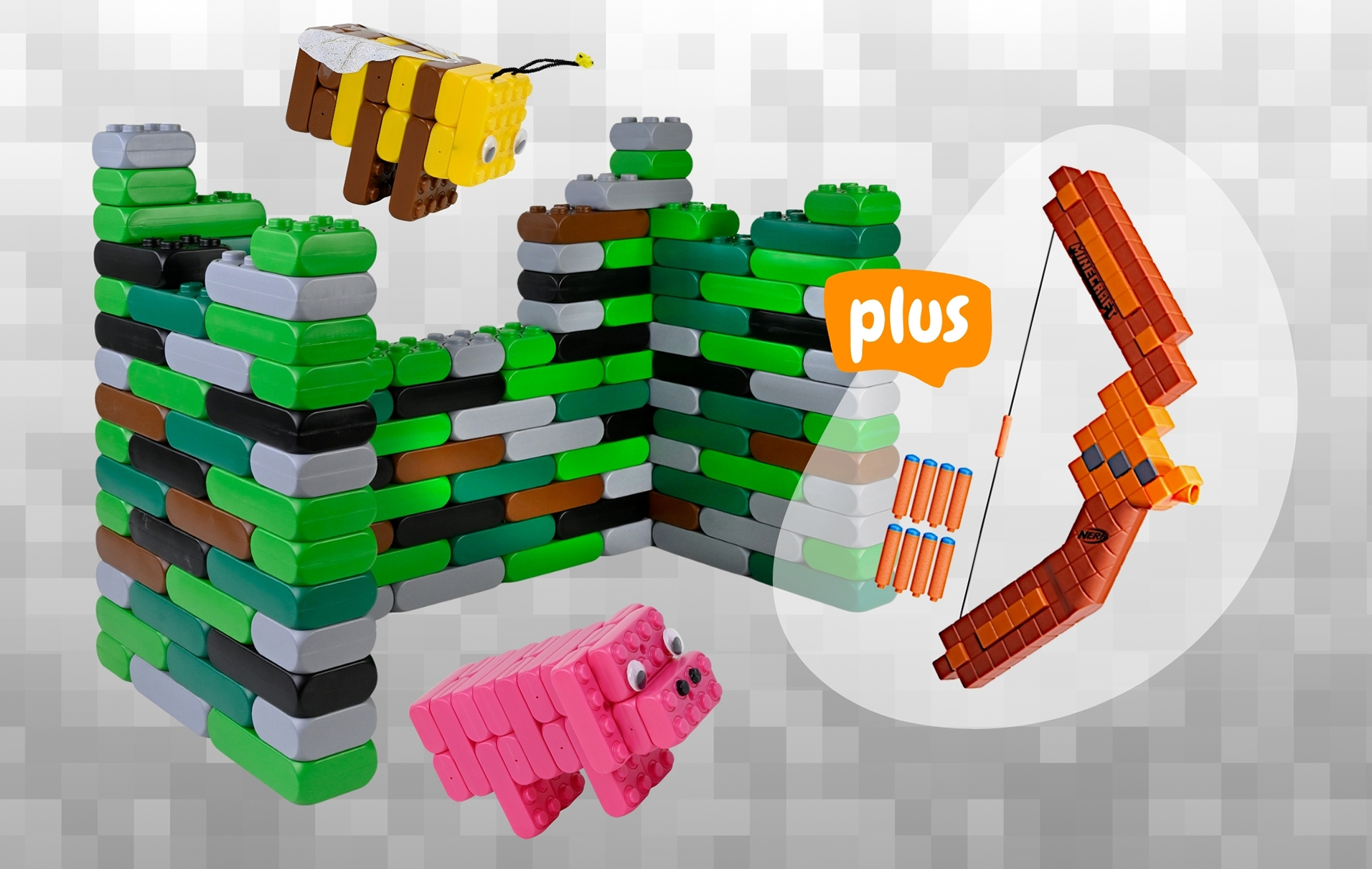 boho-play Camouflage Burg Biene Schein Nerf Minecraft Bow