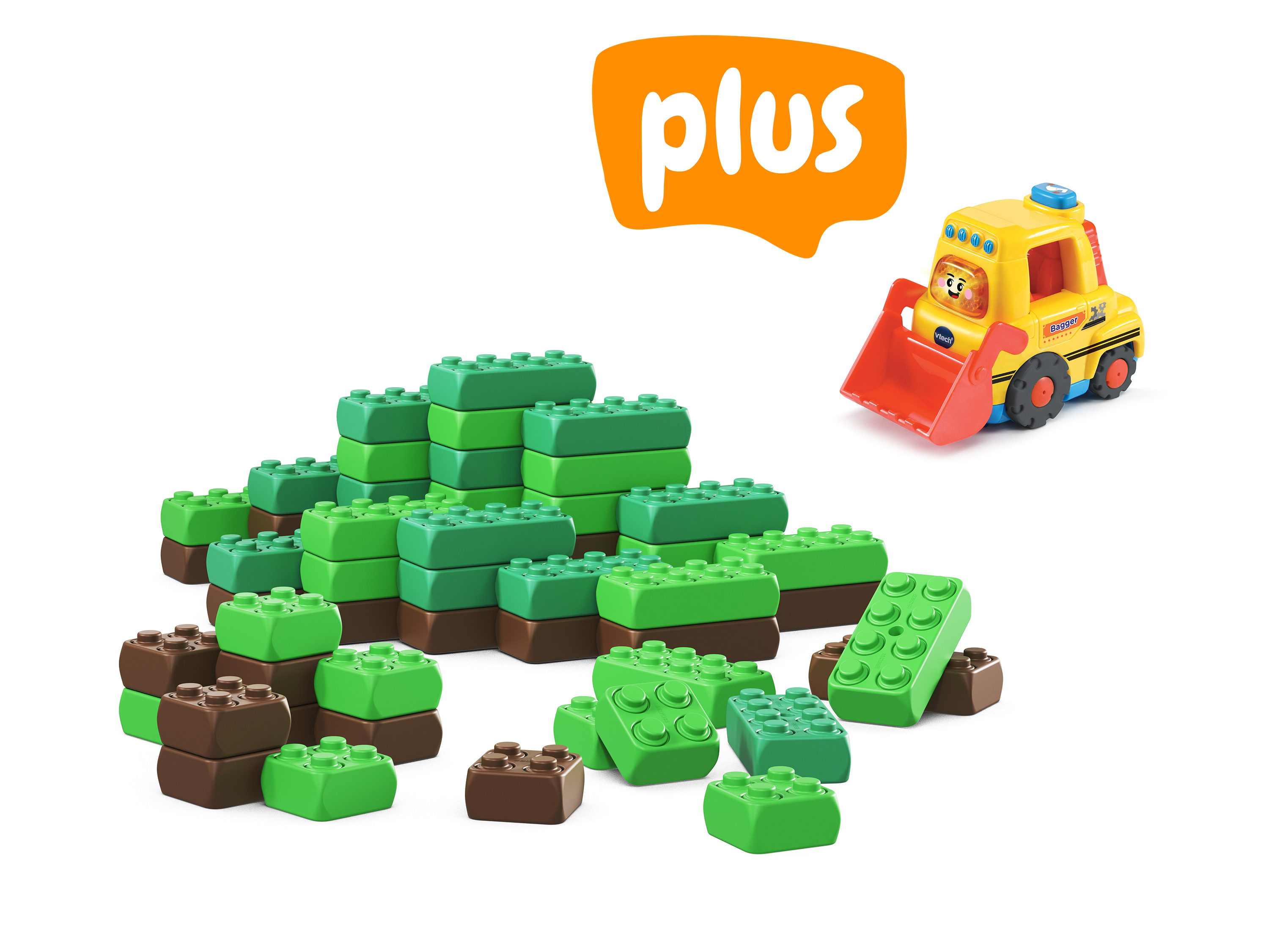 Spielbaustein Set mit Tut Tut Baby Flitzer Bagger