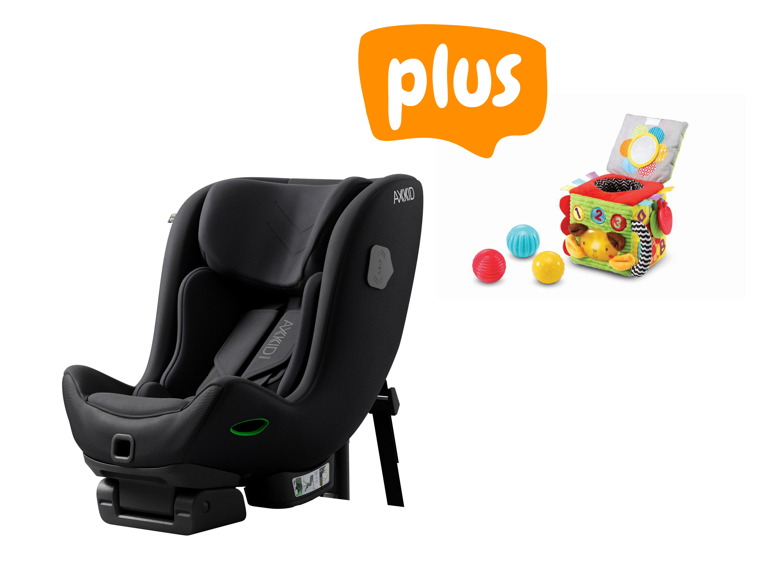AXKID Minikid 4 Pro - Arctic Mist Grey + Kuschelwürfel
