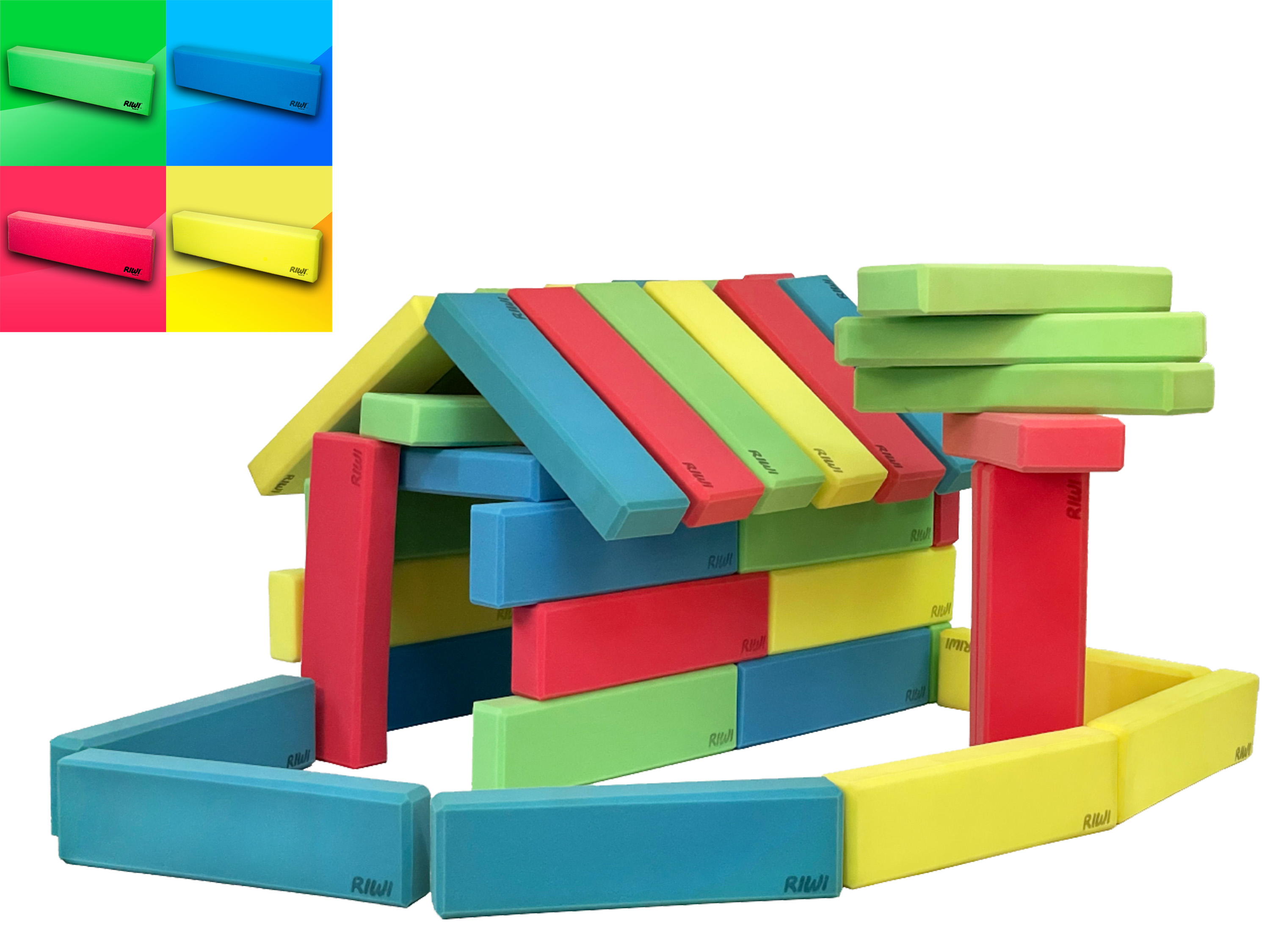 XXL Schaumstoff Spielbausteine Spielidee Haus mit Garten