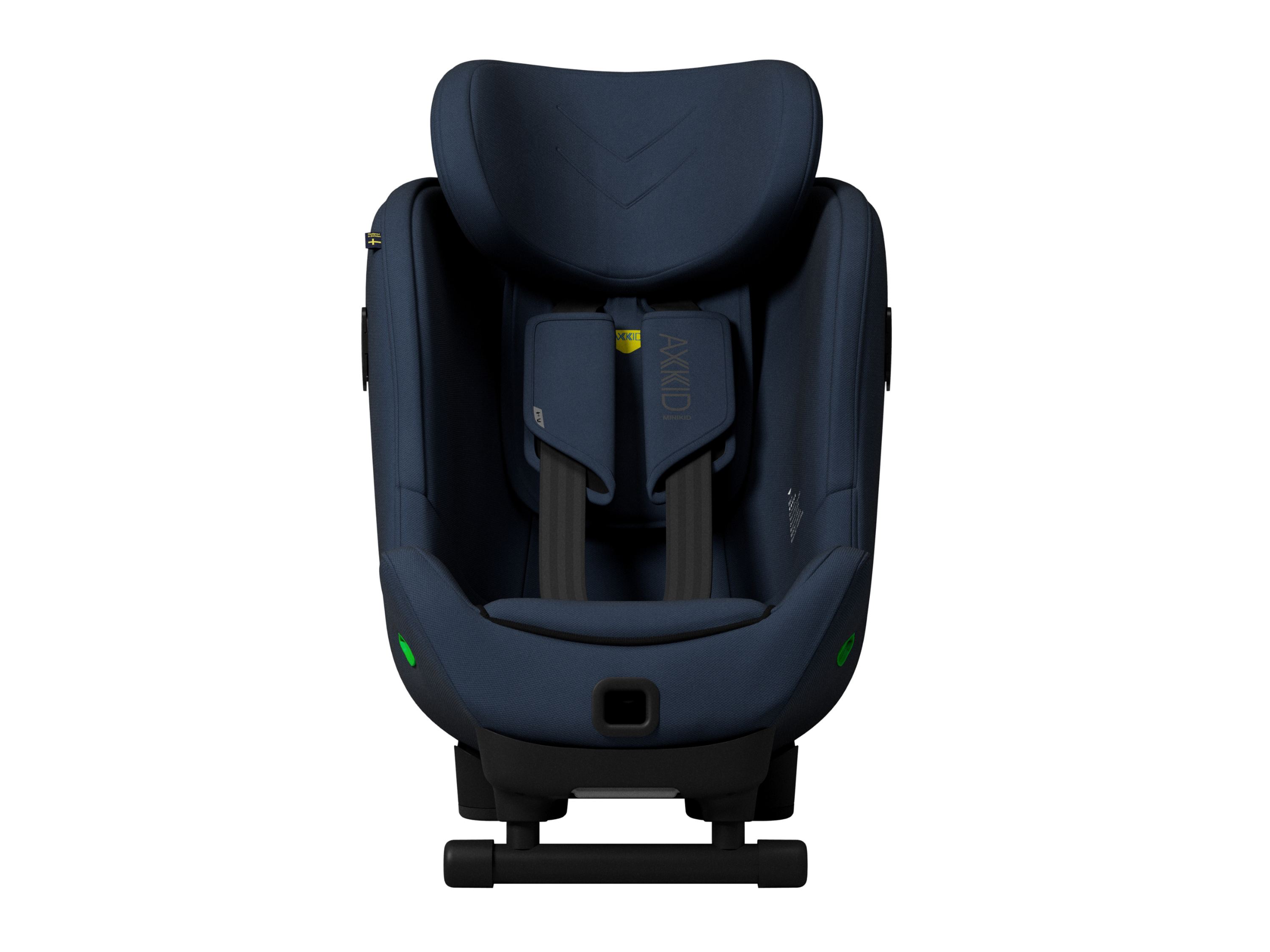 image Kindersitz Minikid 4 Max in Glacier Lake Blue Frontansicht mit hoher Kopfstütze