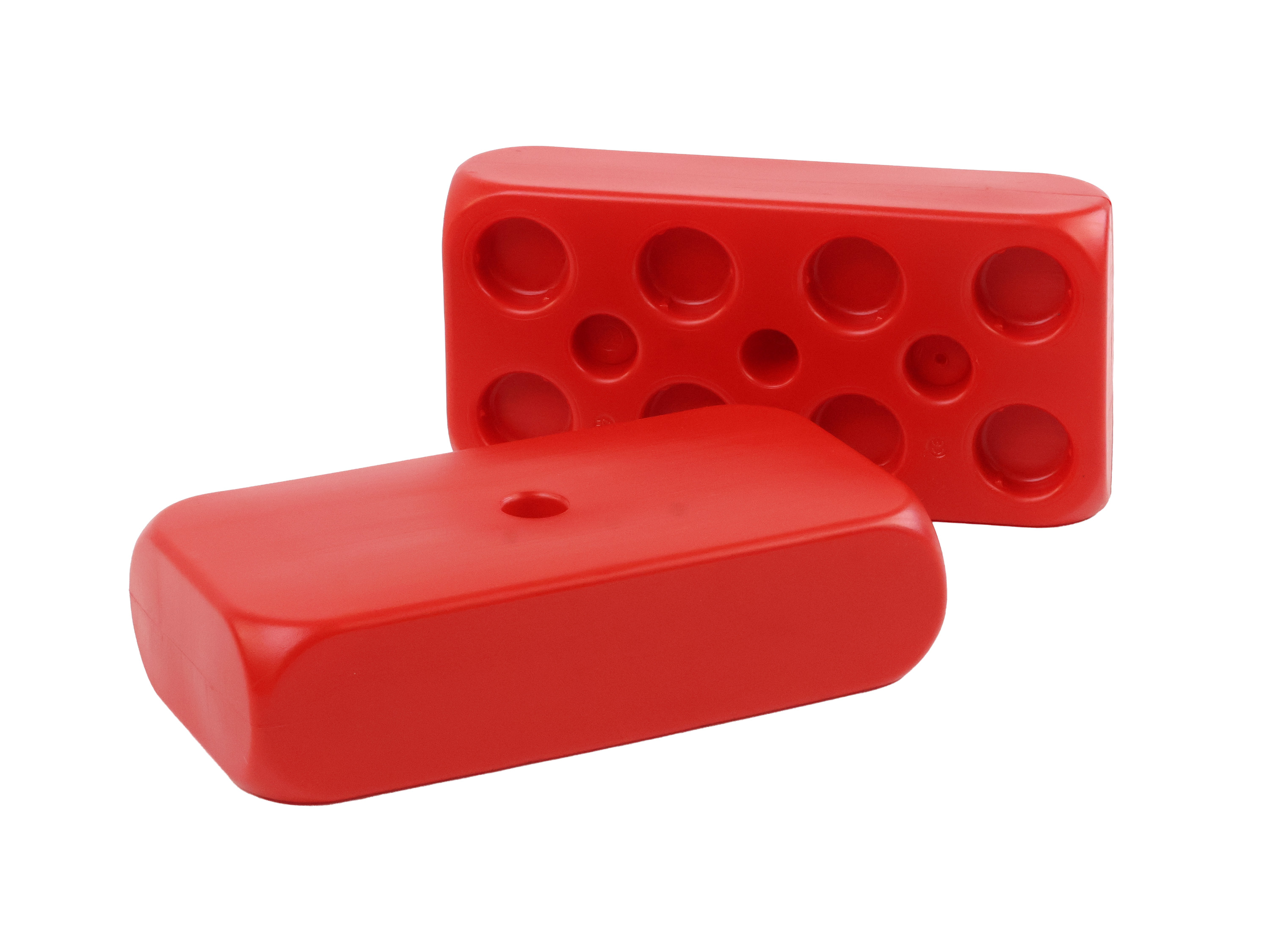 Abschlusstein in Rot, Ober- und Unterseite Einzelfoto