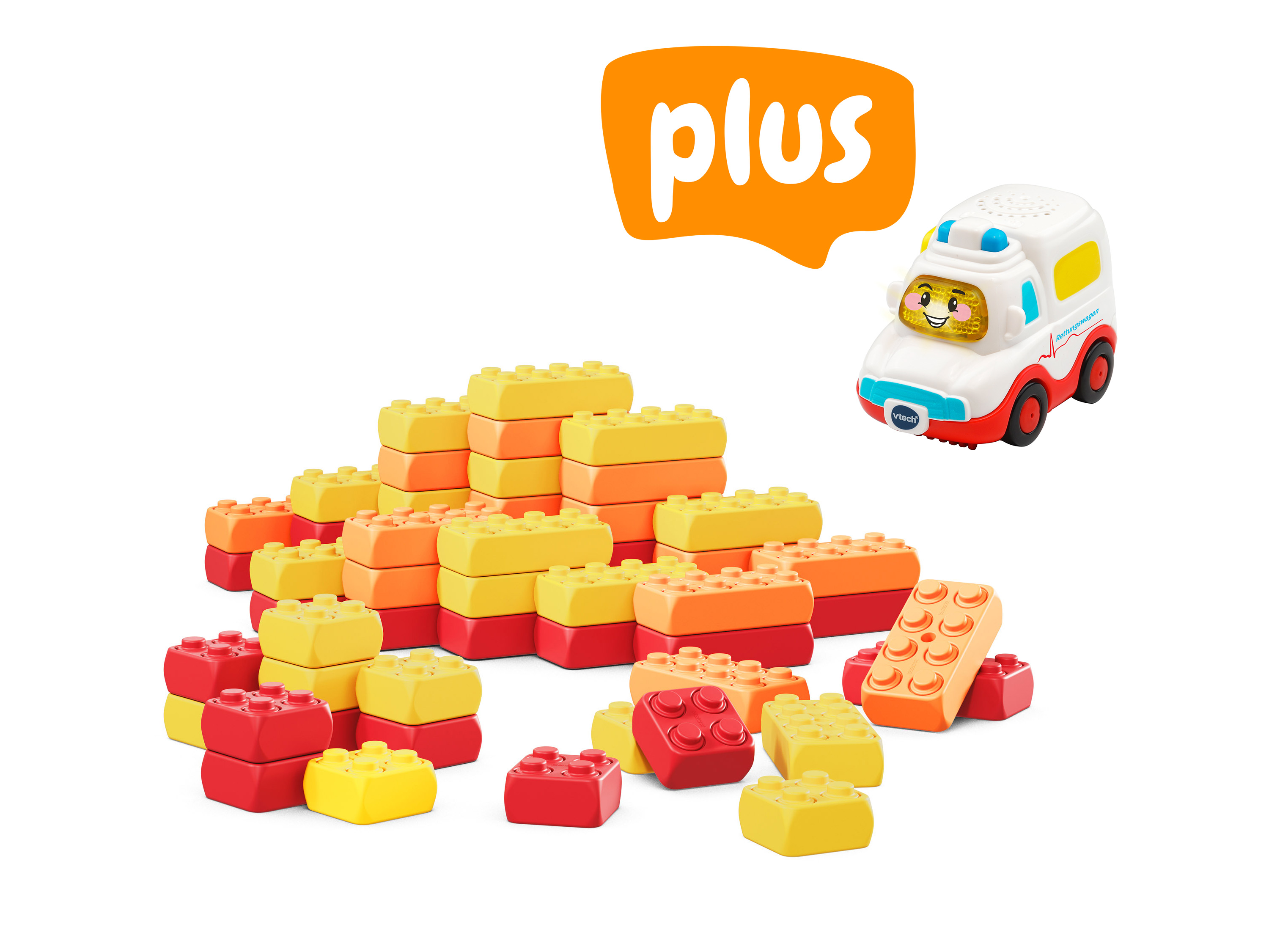 Spielbaustein-Set Feuer + Tut Tut Baby Flitzer Rettungswagen