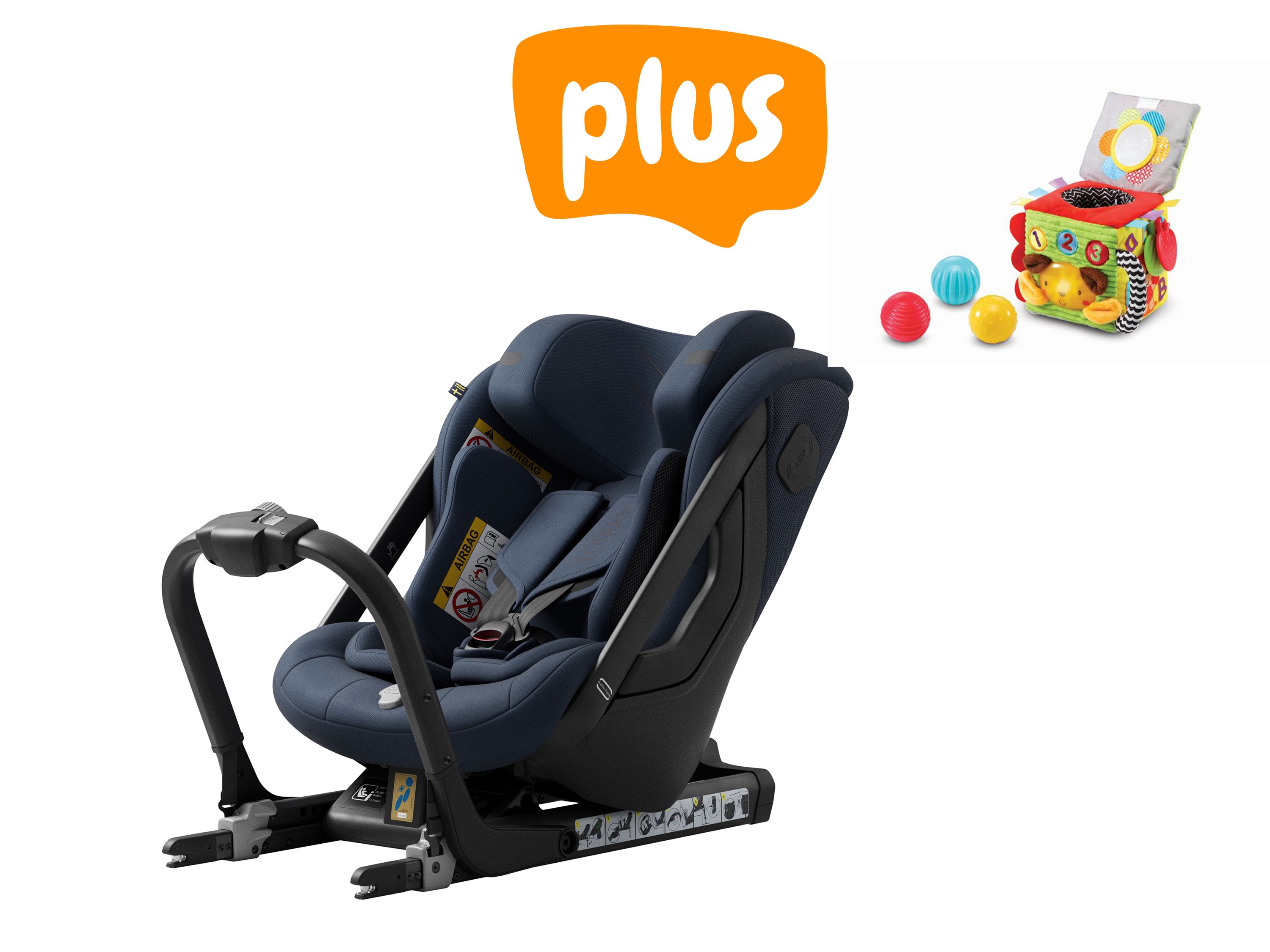 Kindersitz One 3 in Glacier Lake Blue Grey mit Vtech Kuschelwürfel