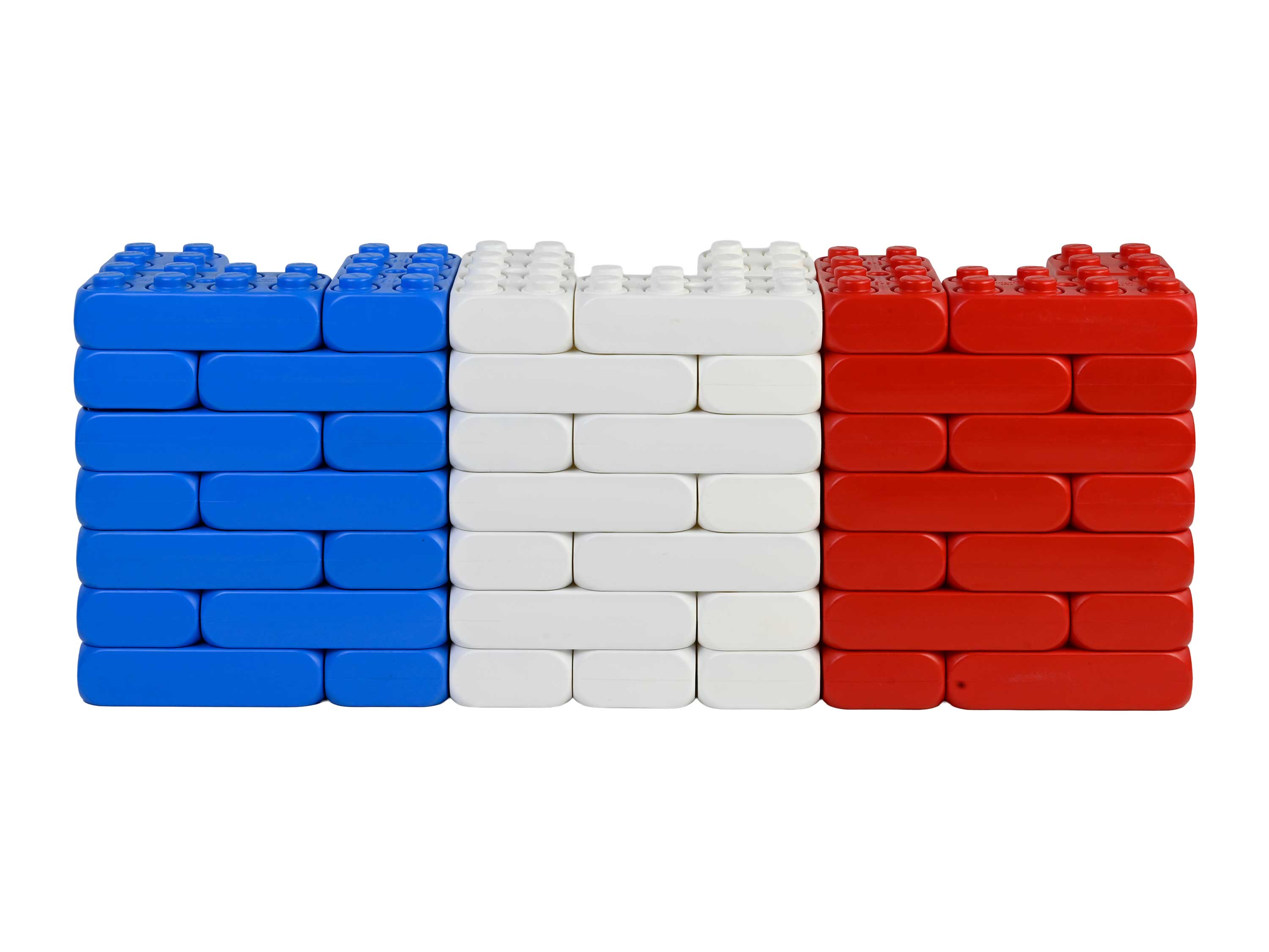 XXL-Spielbausteine Frankreich Flagge Frontansicht