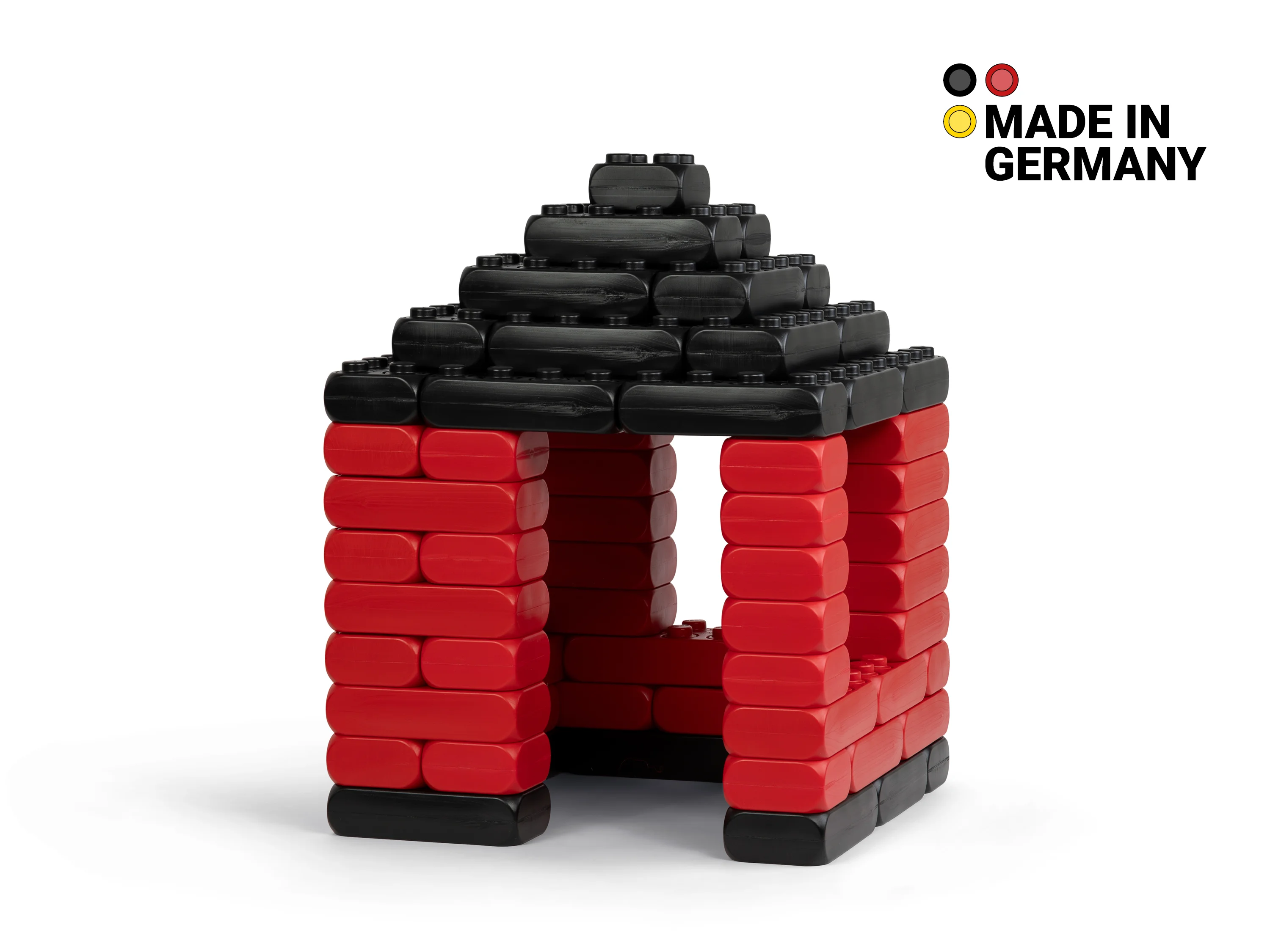 XXL-Funblocks Spielhaus-Set Rot - Schwarz